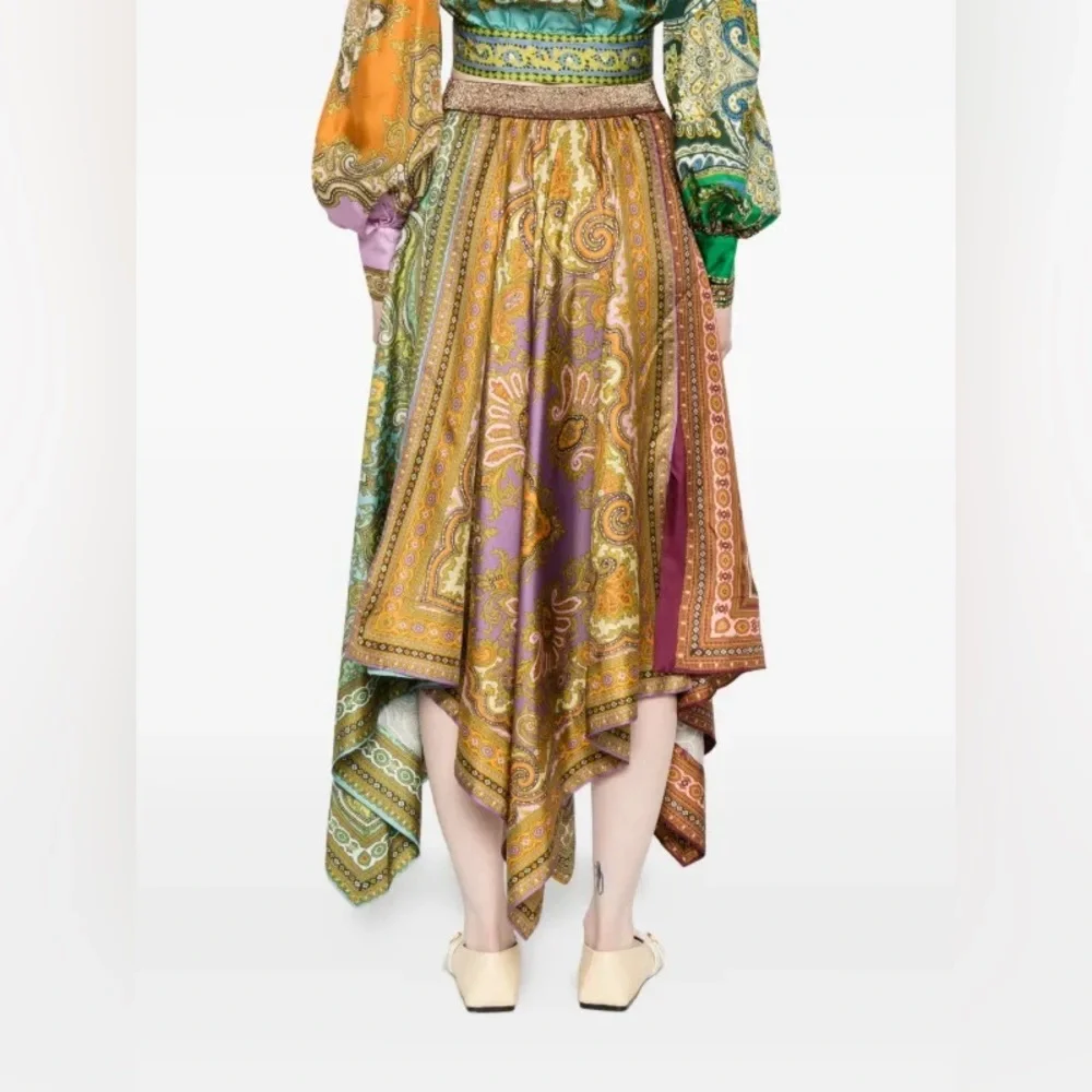 Alemais Clemenza Spliced Scarf Silk Skirt $590 New without tag - Picture 6 of 9